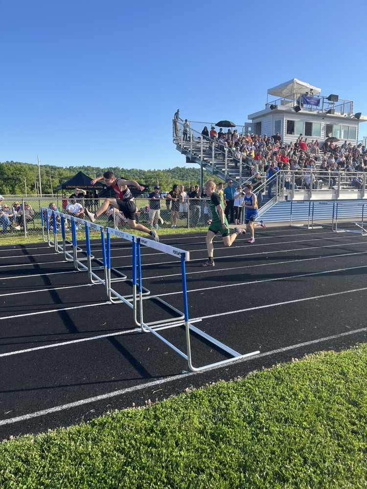 High school track team at league