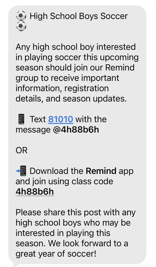  Boys soccer info