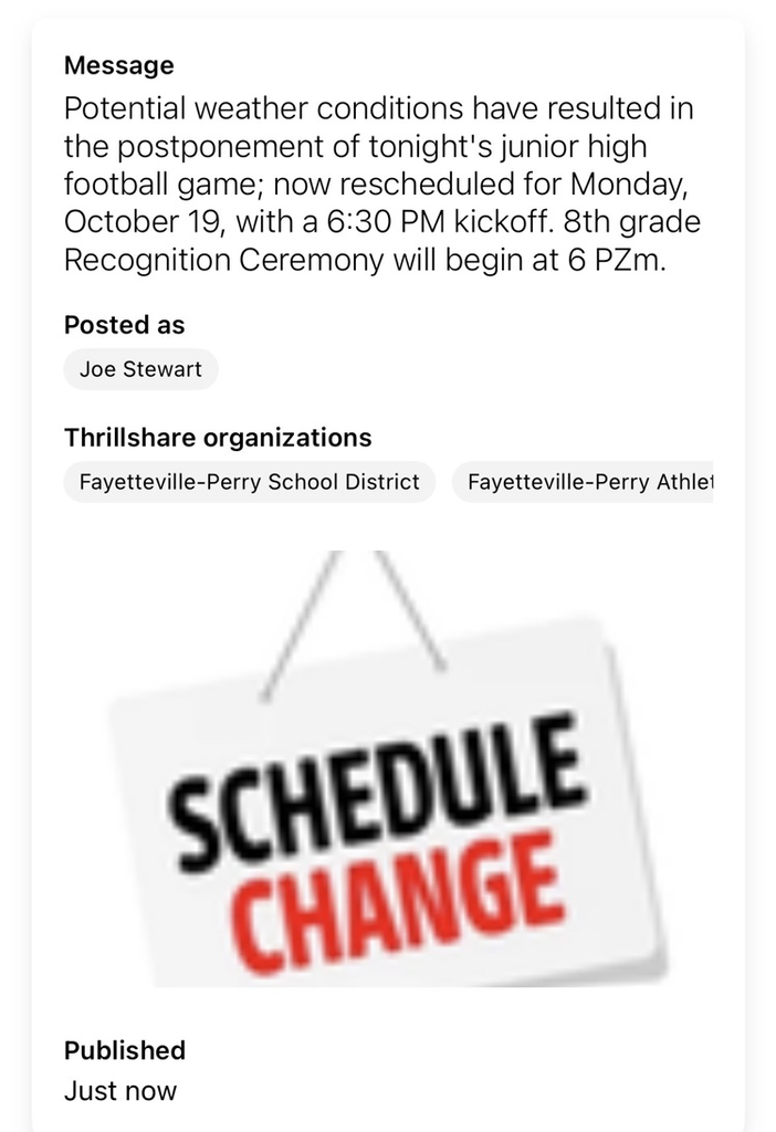 Soccer postponed