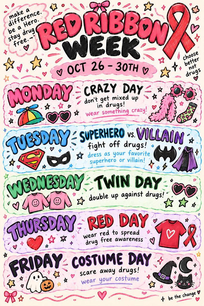 Spirt Week to celebrate Red Ribbon Week