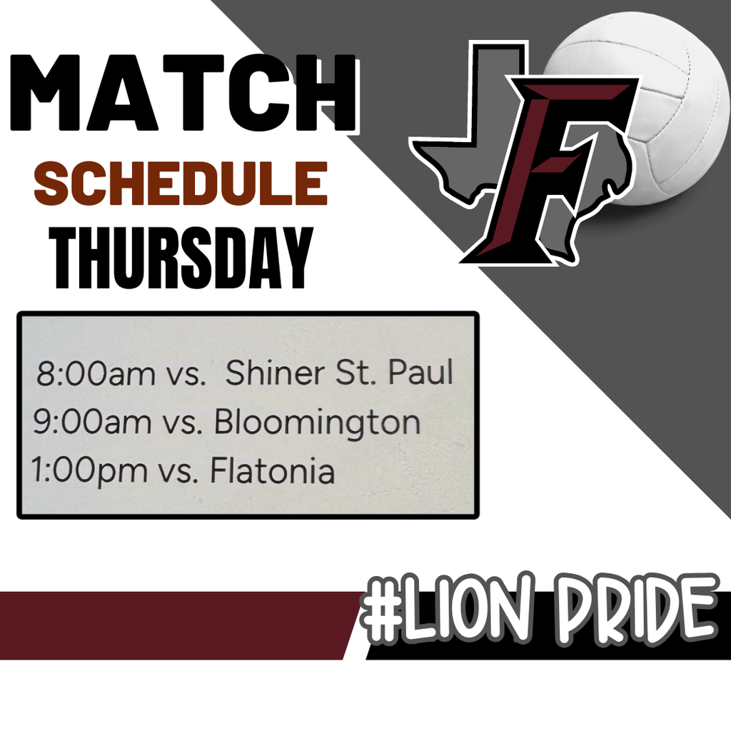 Thursday Volleyball Match Schedule!