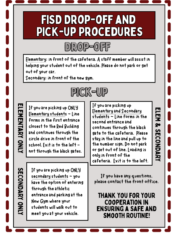 drop off pick up