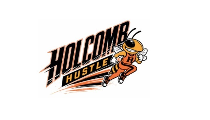 Holcomb Hustle with cartoon hornet running