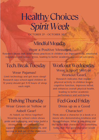 Healthy Choices Spirit Week