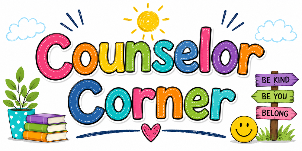 Colorful text Counselor Corner 