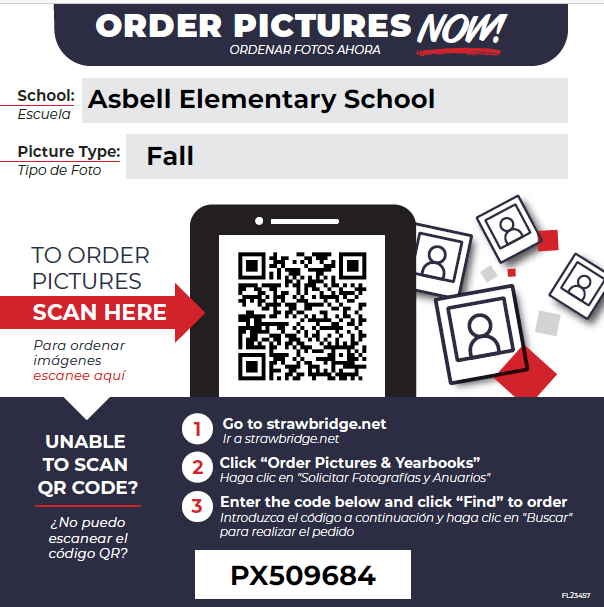 School Picture Day - Fall September 8, 2026