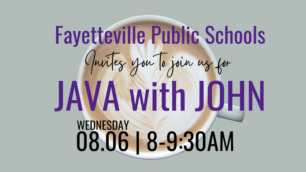 Join us for our first Java with John of the year! ☕ We’re kicking things off at Stonebreaker Hotel Restaurant on Markham Hill on Wednesday, August 6th, from 8:00 to 9:30 a.m. We’d love to see you there! A big thank you to the Chamber Fayetteville for once again sponsoring these meaningful community conversations. Don’t miss it! 💜