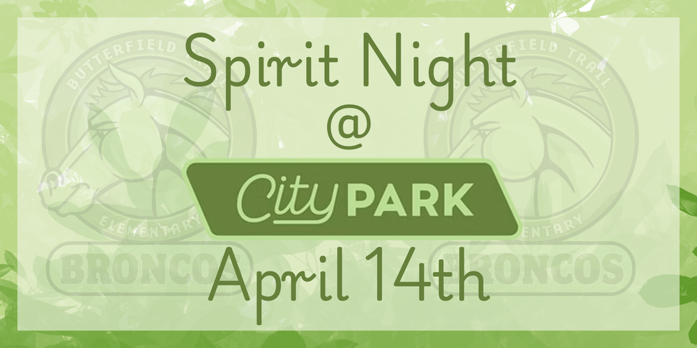 Spirit Night at City Park Banner