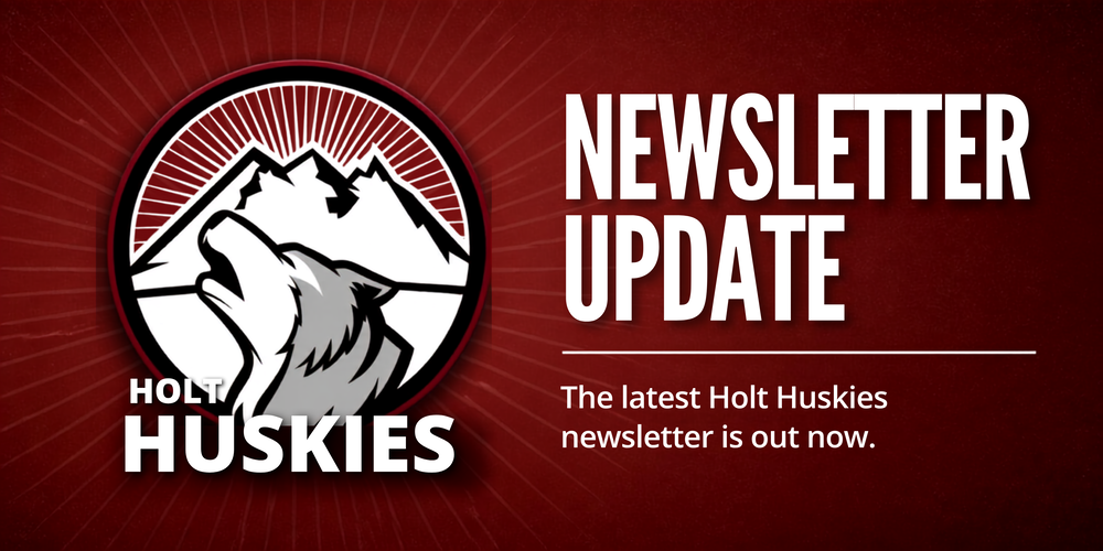 Banner containing the Holt Mascot logo with the text "Newsletter Update"