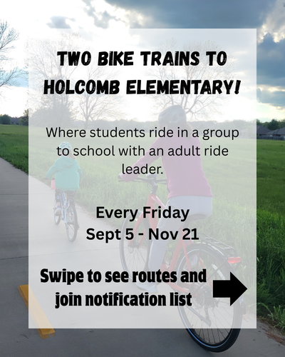 Bike Train to Holcomb Elementary