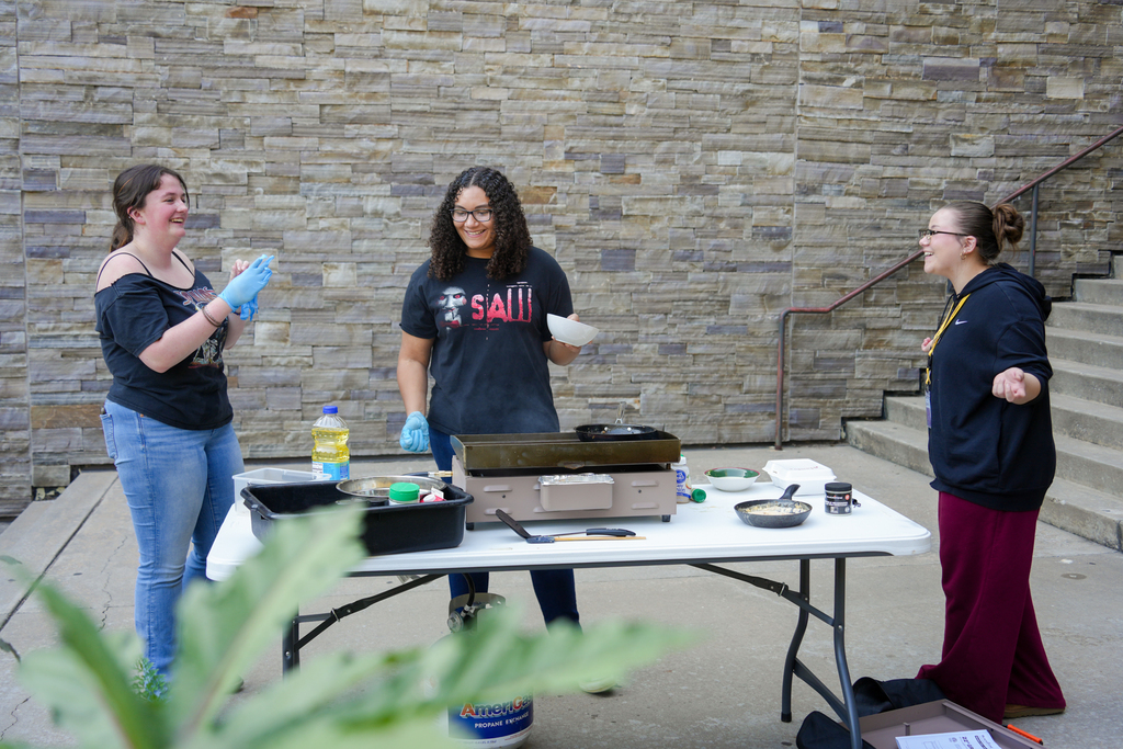The Fayetteville High School Environmental Science classes recently established a “no mow” zone in the FHS courtyard which supports biodiversity and encourages pollinators and native plants to thrive.