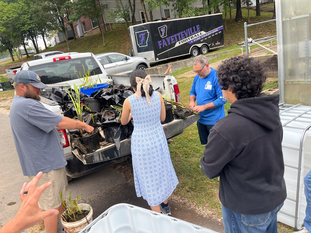 This year marks another exciting collaboration with our region's fisheries biologist, Jonathan Stein. FHS students are hard at work utilizing the school's greenhouses to grow native aquatic plants, all in an effort to improve fish habitats right here in Northwest Arkansas.