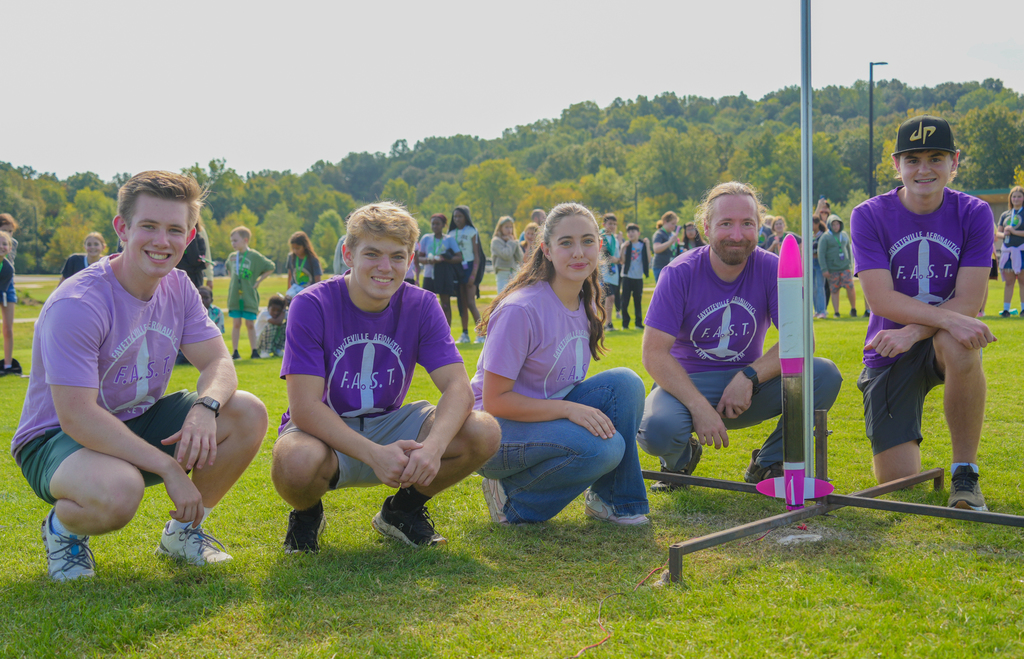 Students from John L Colbert Middle School Outdoor Adventure program teamed up with Fayetteville High School’s Aerodynamics and Space team at Kessler Park for an exciting hands-on experience!