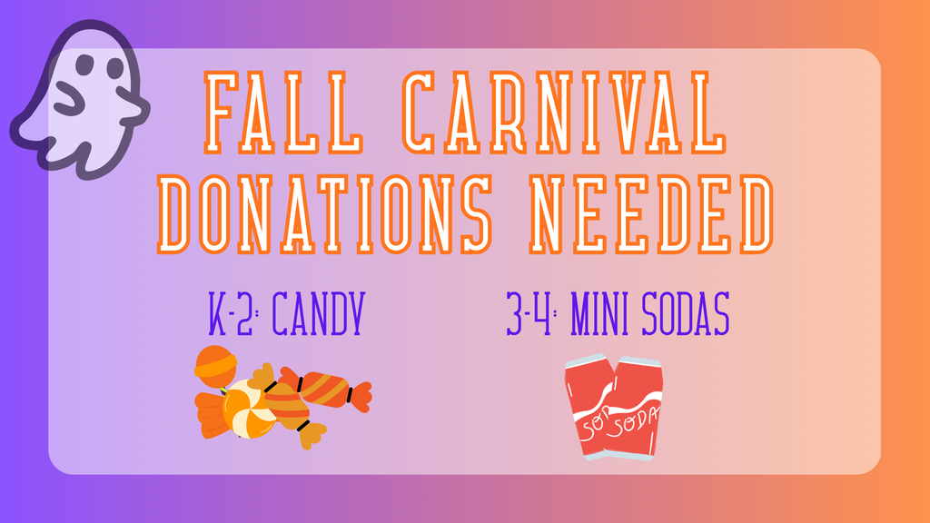 Fall Carnival Donations Needed