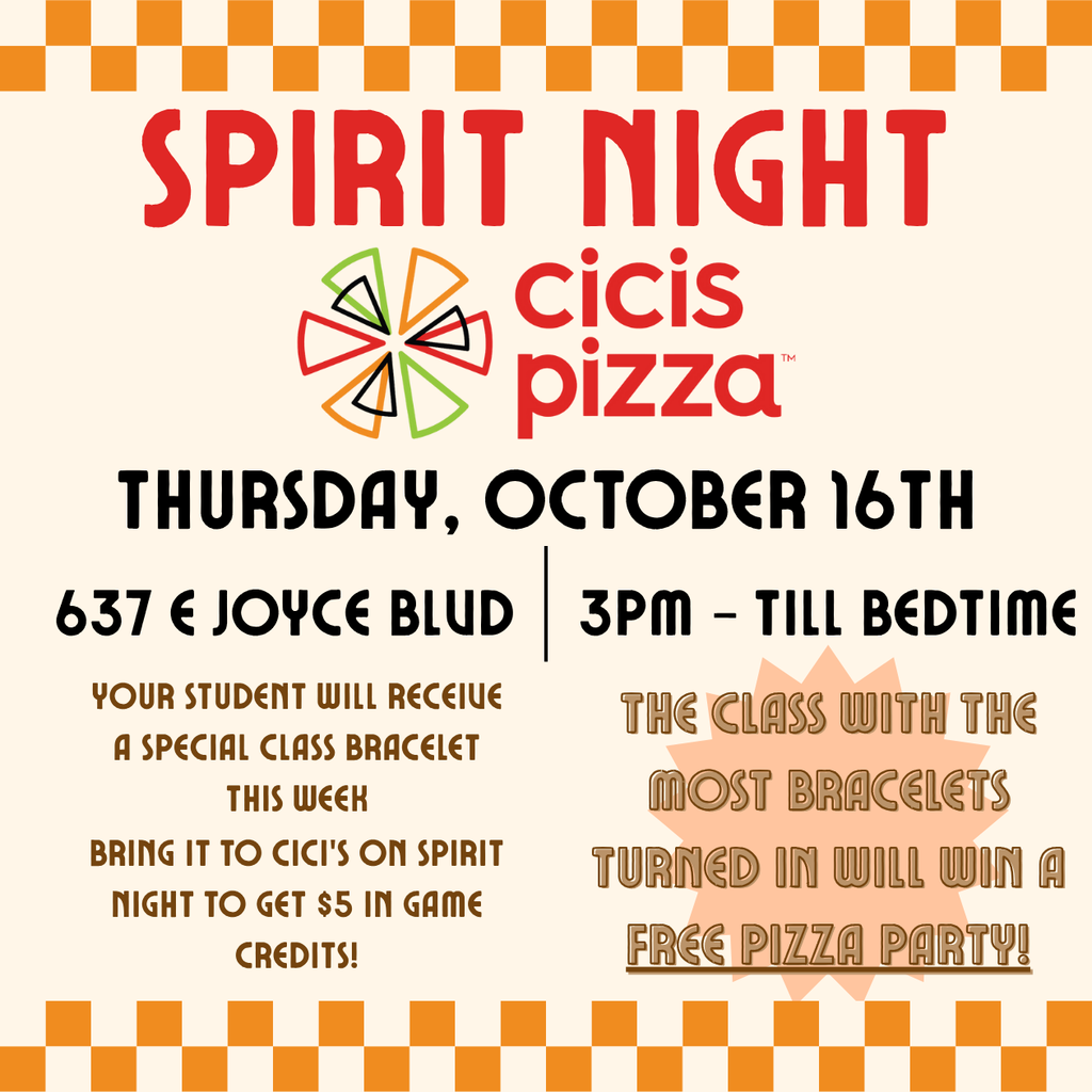 Spirit Night at Cicis Pizza