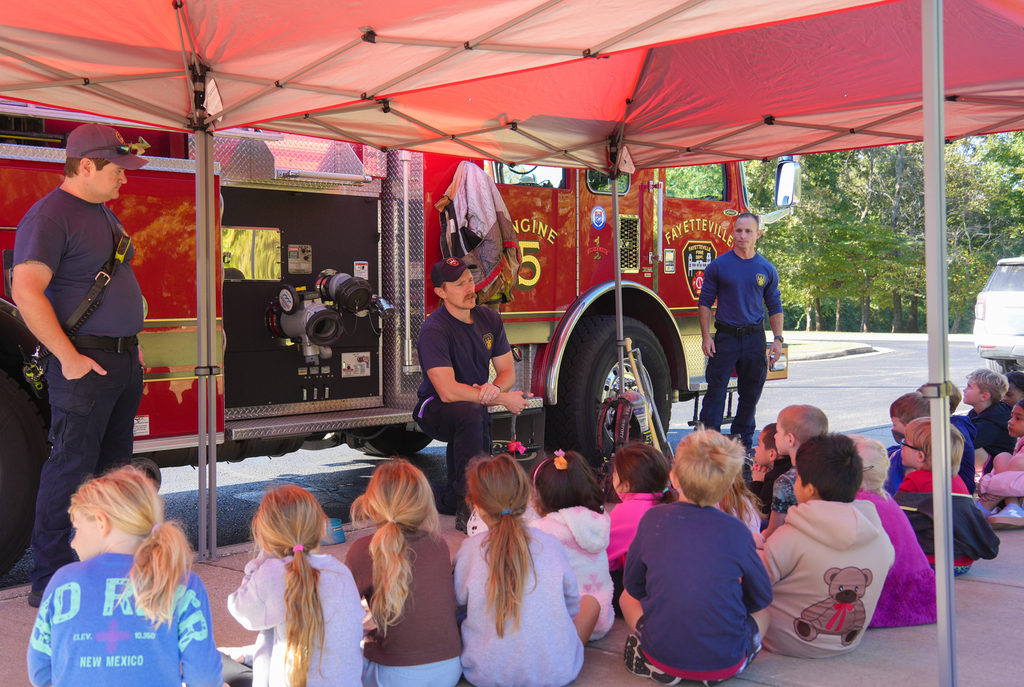 Fayetteville Firefighters spent the day with Vandergriff Elementary students, teaching important fire safety tips and sharing how to stay safe in an emergency.