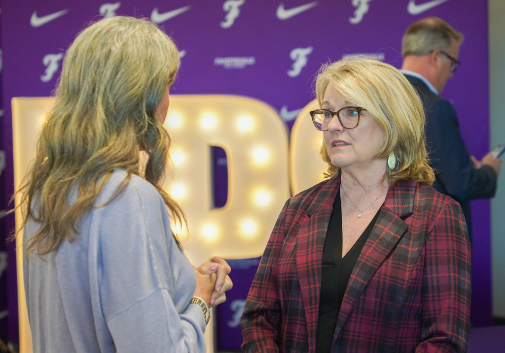 We were proud to host a group of former school board members and administrators for lunch on October 21 in the Sports, Wellness & Academic Center at Harmon Stadium. 