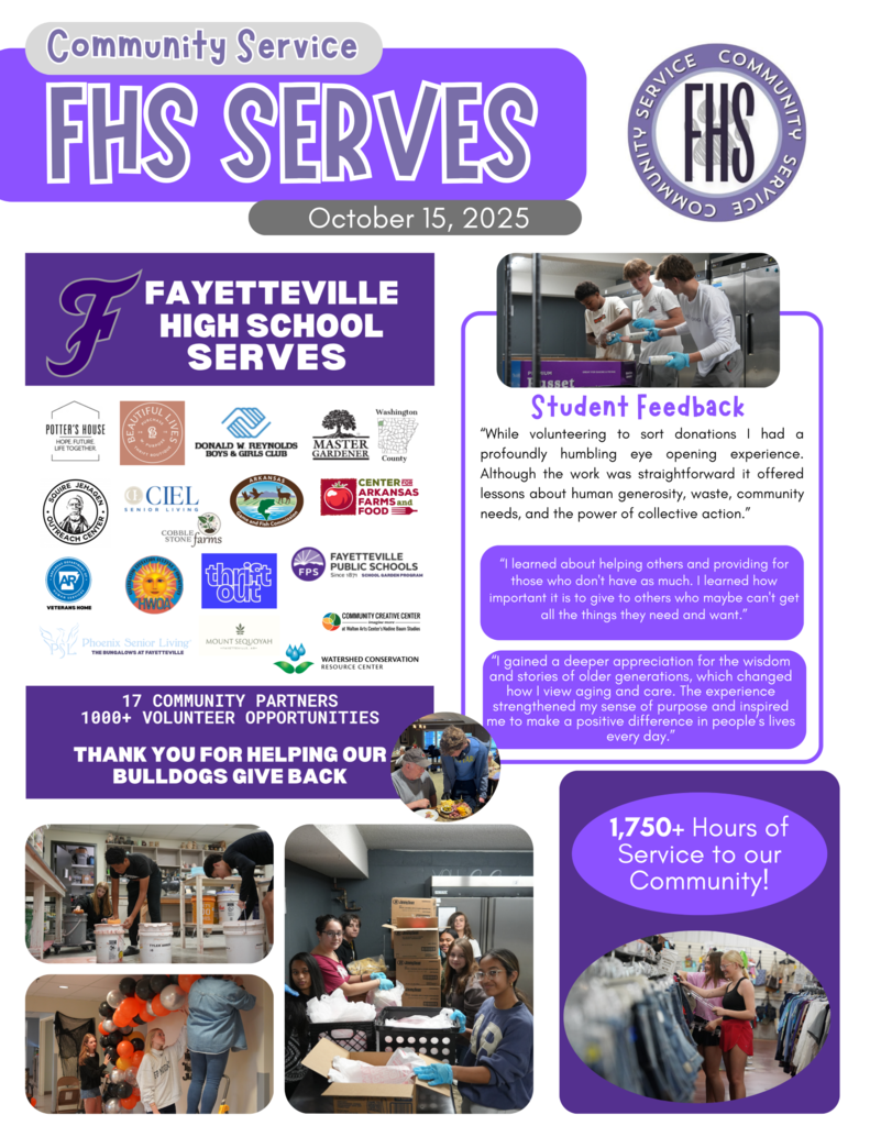 FHS Serves - One day FHS students earn community service hours!