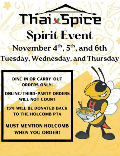 Thai Spice Spirit Event November 4th, 5th, 6th