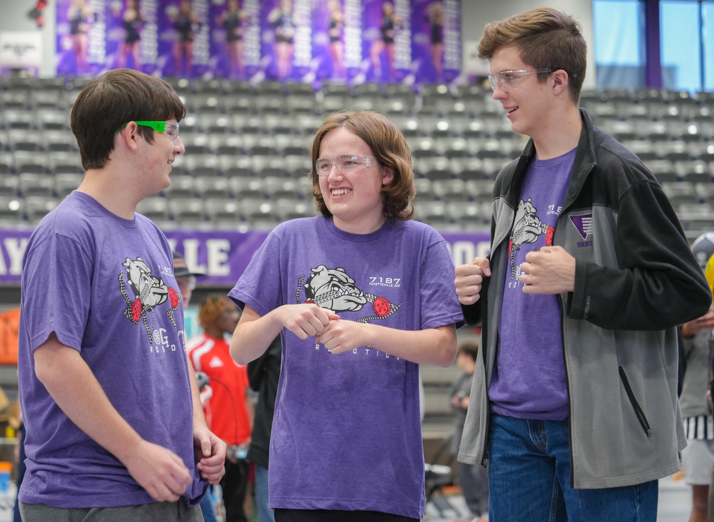 Fayetteville High School robotics team, DogByte, recently hosted one of the first robotics competitions of the season in Arkansas!