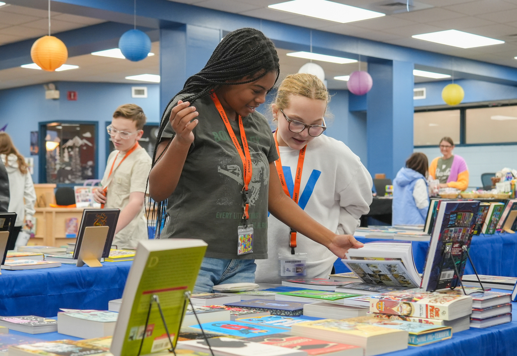 Woodland Junior High is hosting a Book Fair in the library this week in partnership with local bookstore Pearl’s Books