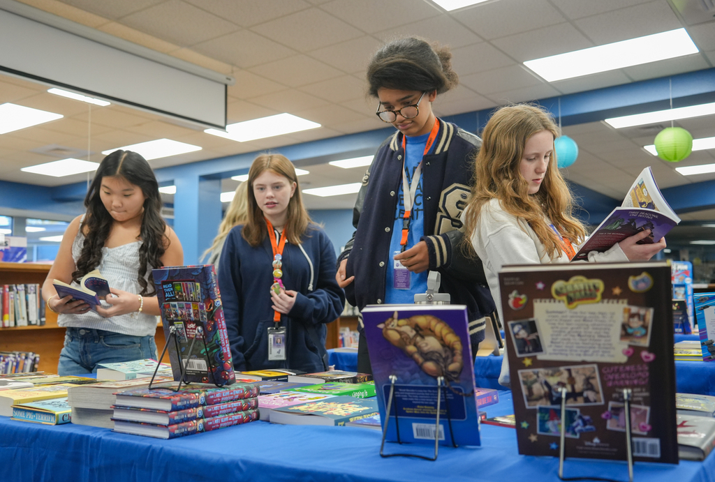 Woodland Junior High is hosting a Book Fair in the library this week in partnership with local bookstore Pearl’s Books