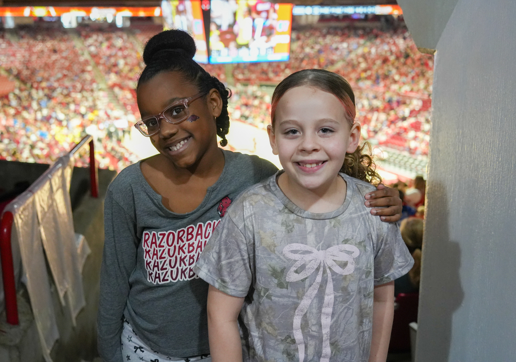 Bud Walton Arena was packed on Friday as more than 10,000 elementary students cheered on the Lady Razorbacks.