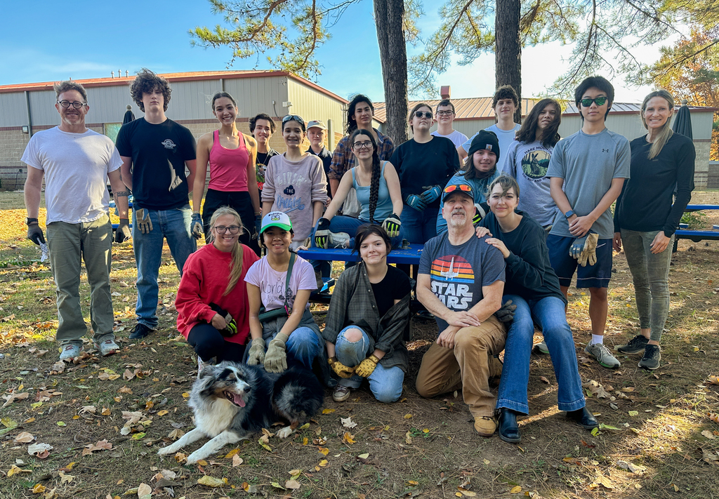 AP Environmental Science students from FHS spent the weekend advancing two student-led sustainability projects, including a new “No Mow” area in the FHS courtyard and ongoing invasive species removal at McNair.