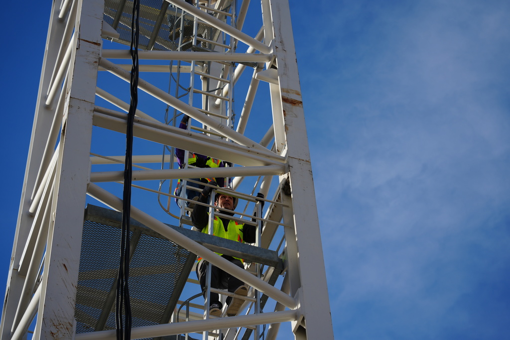 They made it! FPS Superintendent, Dr. John Mulford, and FPS School Board President, Tim Hudson, climbed the Nabholz crane to support our FHS Student Council’s annual Homeless Vigil. 
