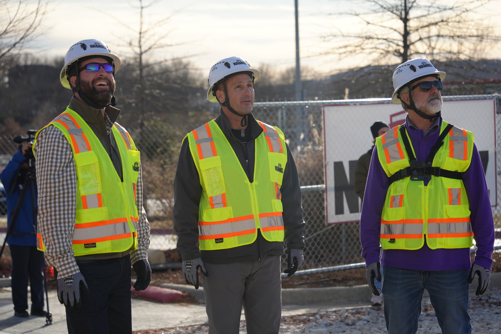 They made it! FPS Superintendent, Dr. John Mulford, and FPS School Board President, Tim Hudson, climbed the Nabholz crane to support our FHS Student Council’s annual Homeless Vigil. 