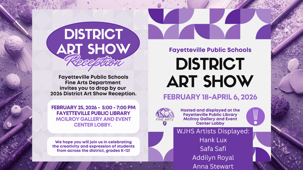 FPS studen art exhibit at Fayeetville Public Library