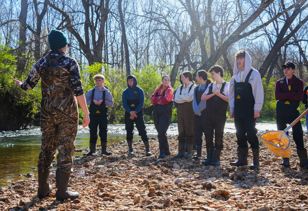 Fayetteville Public Schools partners with Arkansas Game and Fish Commission at the J.B. and Johnelle Hunt Family Ozark Highlands Nature Center to give Fayetteville High School biology students an unforgettable hands-on experience through the School of Conservation Leadership program.