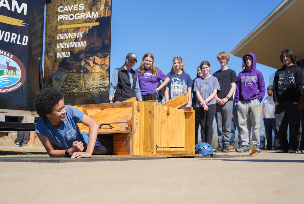 Fayetteville Public Schools partners with Arkansas Game and Fish Commission at the J.B. and Johnelle Hunt Family Ozark Highlands Nature Center to give Fayetteville High School biology students an unforgettable hands-on experience through the School of Conservation Leadership program. 