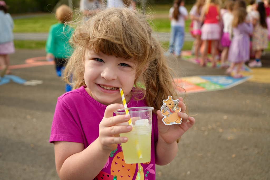 After reading The Lemonade War by Jacqueline Davies, Root Elementary third graders brought the story off the page and onto the track for their very own Lemonade War!