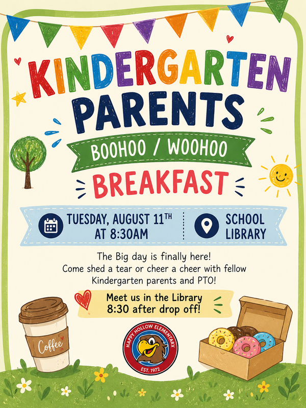 Invitation to Kindergarten Breakfast