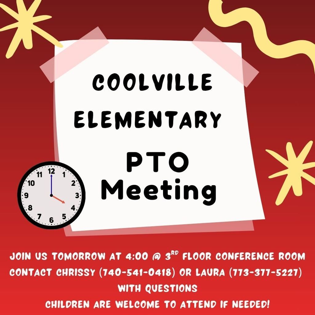 Coolville Elementary PTO Meeting Invitation