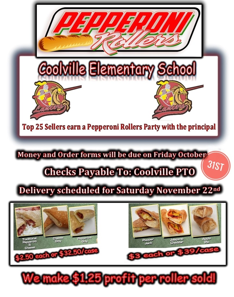 Coolville Elementary PTO Fundraiser - Pepperoni Rollers Sale Reminder!