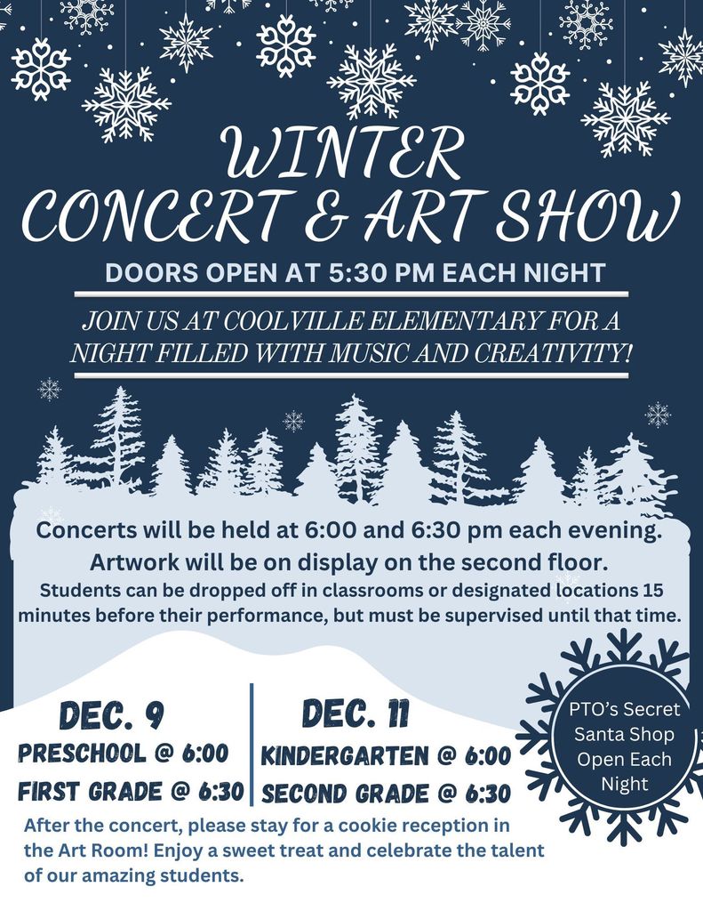 Coolville Elementary Winter Concert and Art Show 2025