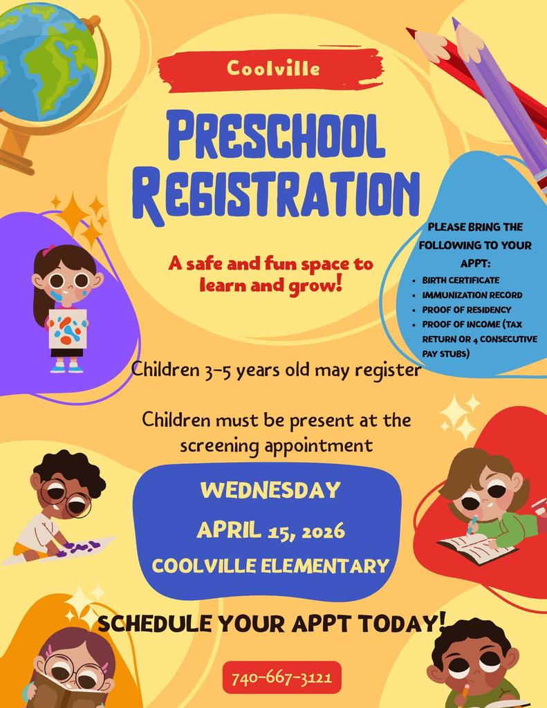 Coolville Elementary Preschool Registration