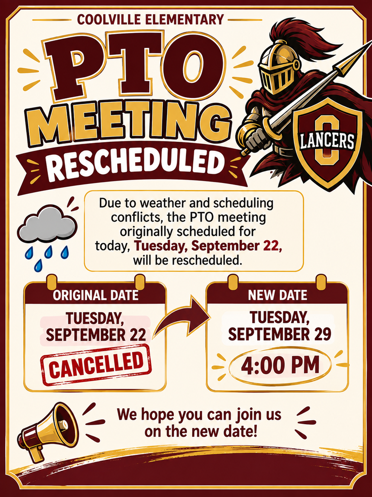 PTO Meeting Rescheduled 