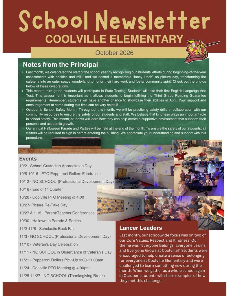 Coolville Elementary October News