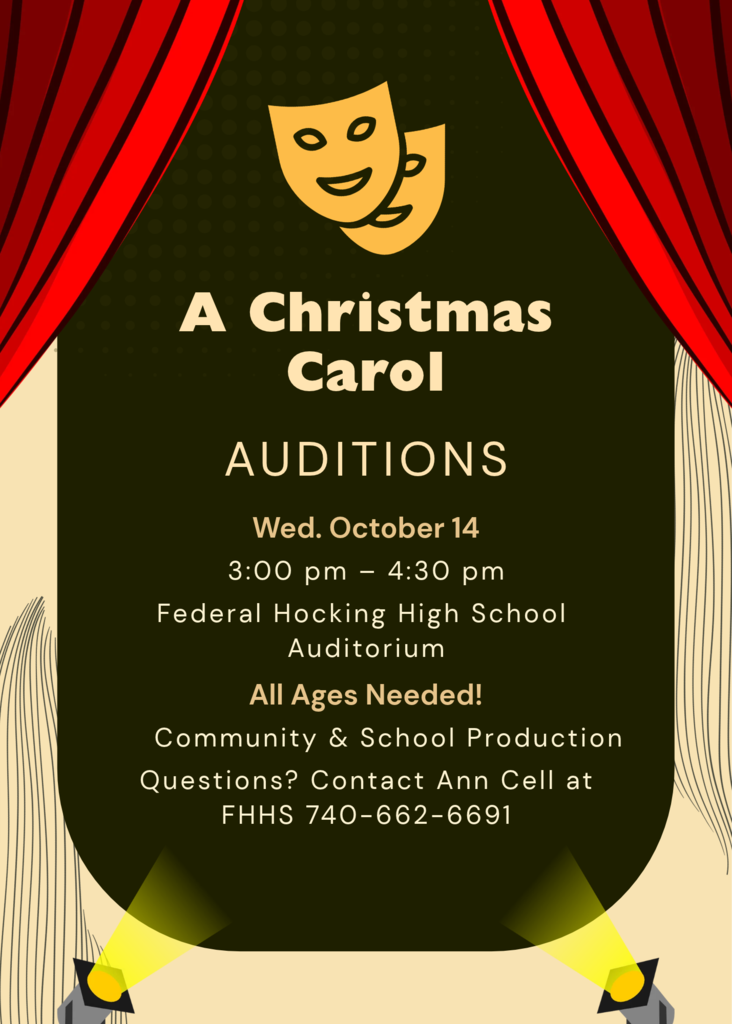 Auditions for A Christmas Carol flyer