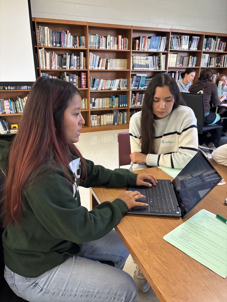 Students working together.