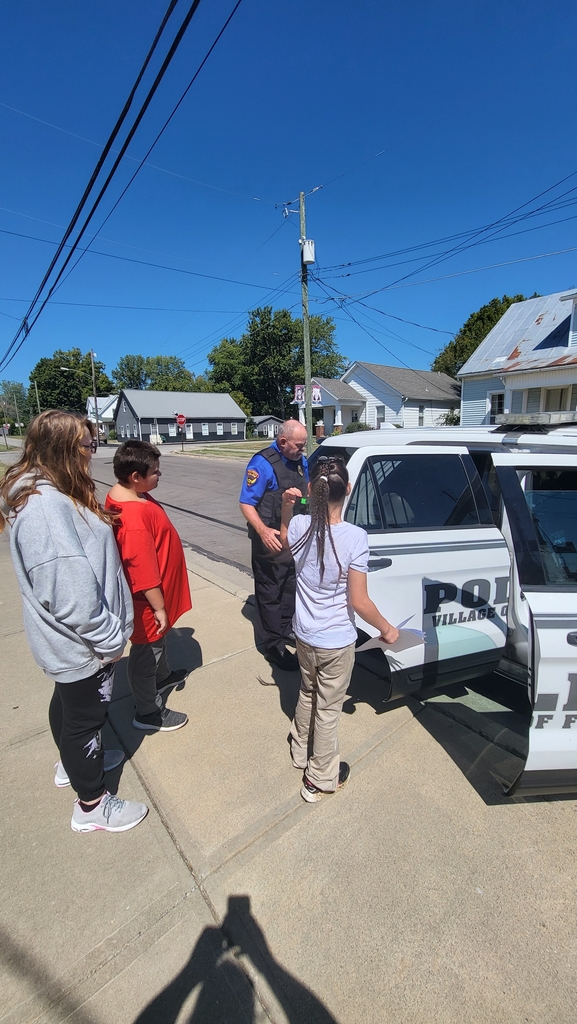 Touring the police cruiser.