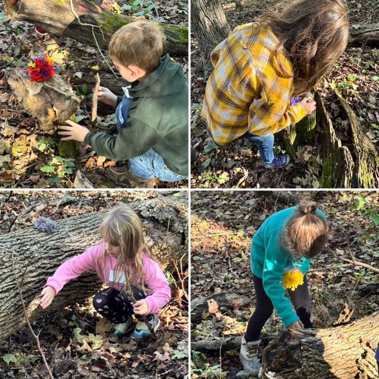 Making shelters for our fake animals!