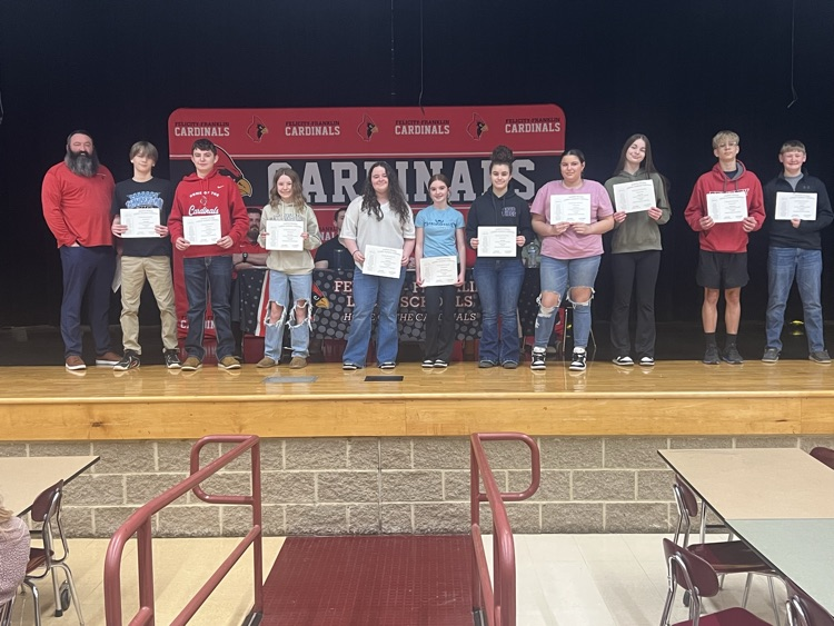 We honor our junior high scholar athletes.