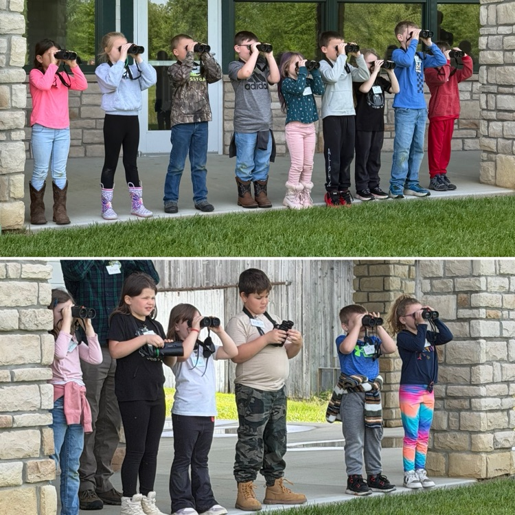 Practicing with binoculars! 