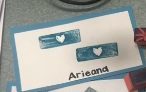 6th grade carved stamps!