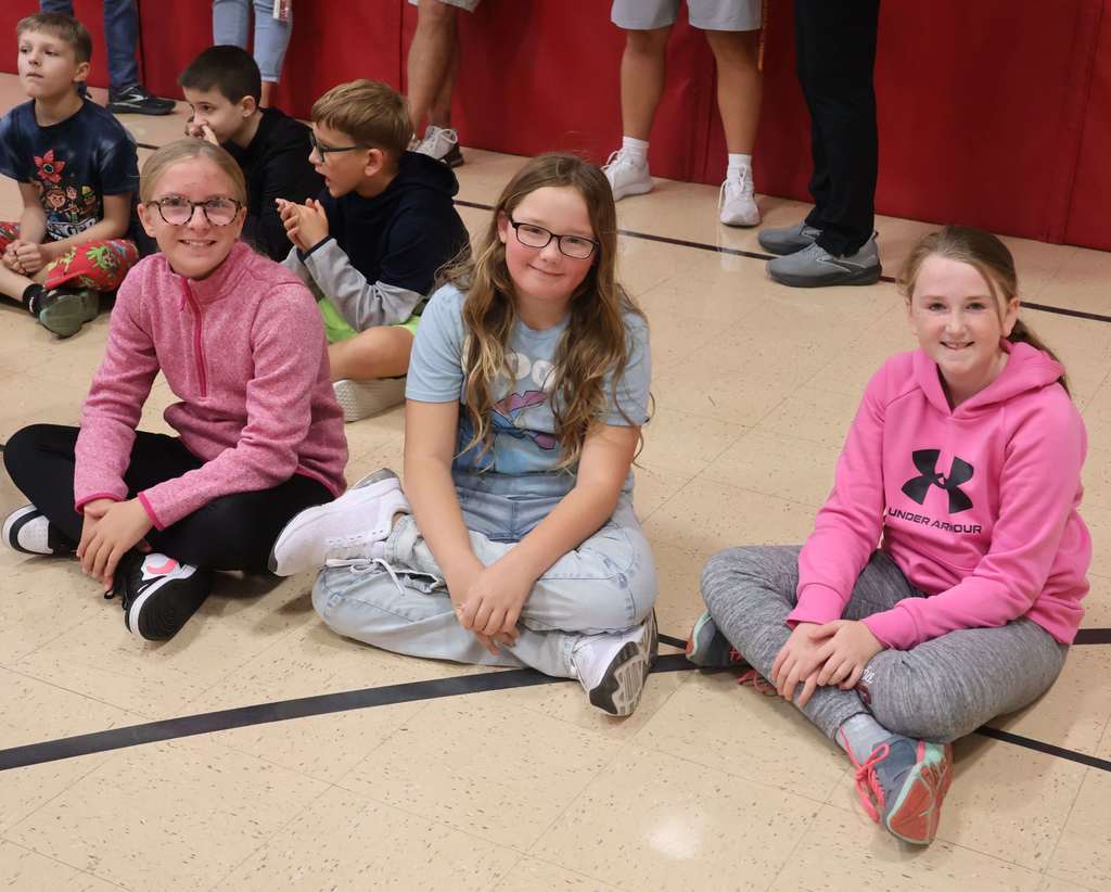 students listen at Fennimore Friday in gym