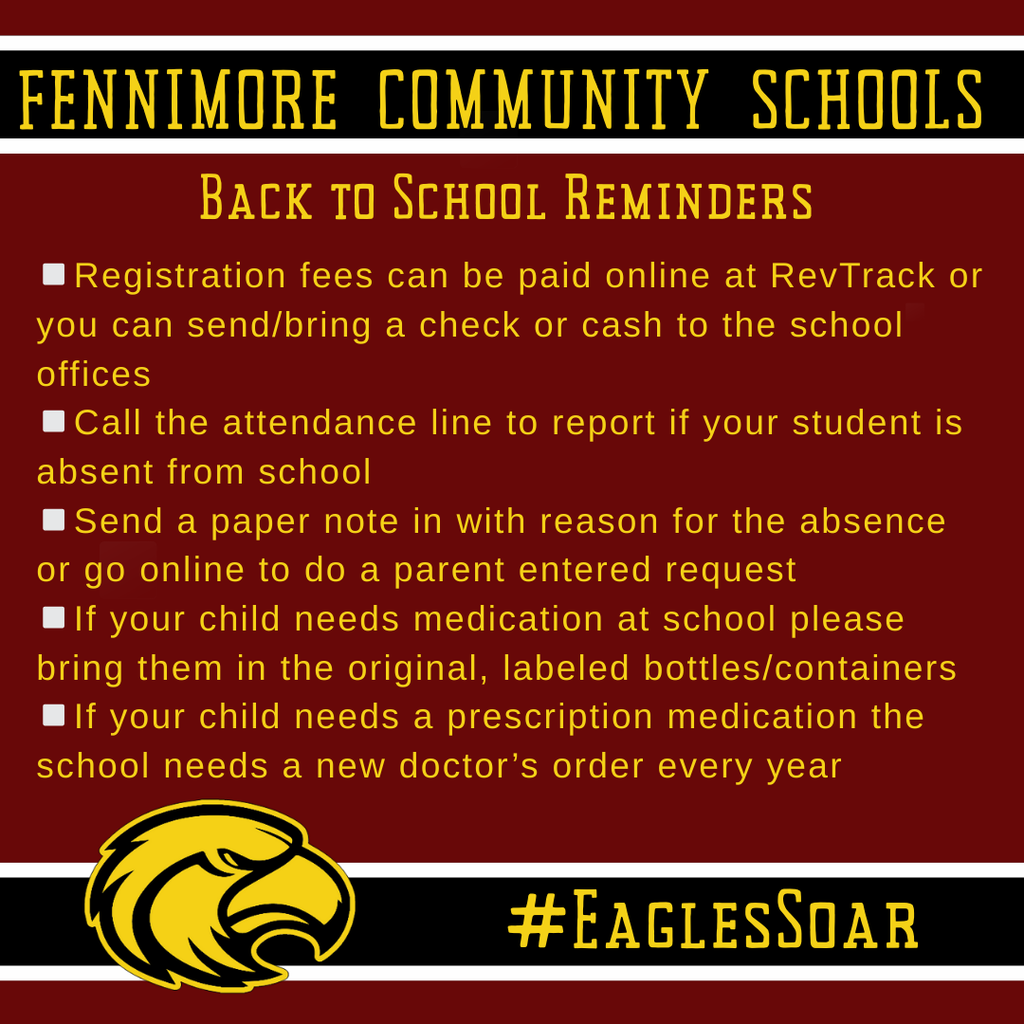 back to school reminders on attendance and medication for parents